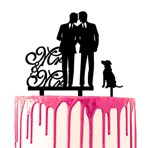 CARISPIBET Hochzeitstorte Topper Party Kuchen Acryl Silhouette Dekoration "Mr. & Mr." Hochzeitstorte Deko von CARISPIBET