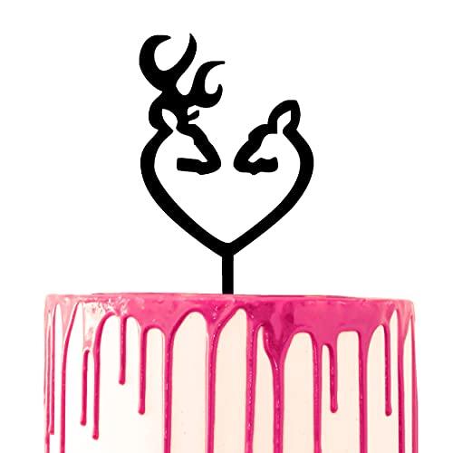 CARISPIBET Tortenaufsatz mit Hirsch-und-Motiv für Hochzeiten, herzförmige Acryl-Silhouette, Kuchendekoration CARISPIBET Tortenaufsatz mit Hirsch-und-Motiv für Hochzeiten, herzförmige Acryl-Silhouette, Kuchendekoration von CARISPIBET
