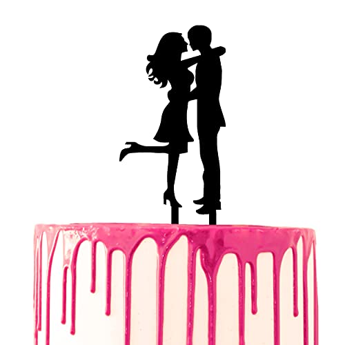 CARISPIBET wedding cake topper bride and groom hugging and dancing cake decoration acrylic von CARISPIBET