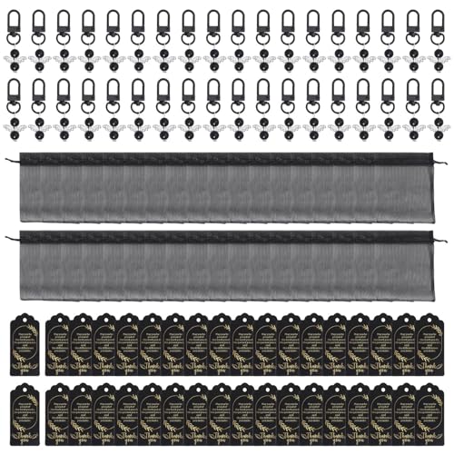 CARISSETT 12/36-teiliges Metall-Schlüsselanhänger-Set zum Ausdruck von Dankbarkeit und Segen auf Partys oder Veranstaltungen, Dankeschenke von CARISSETT