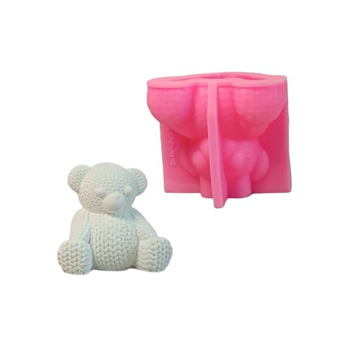 Strickbären Tierische Silikonkerzenformen Für Epoxidharz Kerzenseife Schokolade Schokoladen Fondant Süßigkeiten Zement Ton Silikonformen von CARISSETT