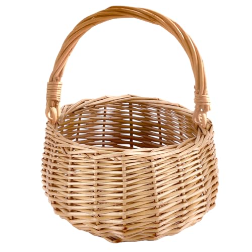 Kleiner Weidenkorb mit Griff, niedliche Osterkörbe, Rattan-Blumenmädchenkörbe, Weidenkorb, Aufbewahrungskorb, dekorativer Korb für Hochzeit, Garten und Heimdekoration Kleiner Weidenkorb mit Griff, niedliche Osterkörbe, Rattan-Blumenmädchenkörbe, Weidenkorb, Aufbewahrungskorb, dekorativer Korb für Hochzeit, Garten und Heimdekoration von CARMELIT