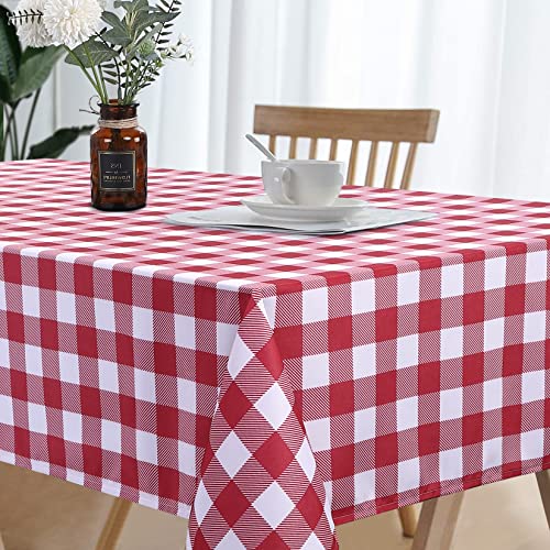 CAROMIO Tischdecke Abwaschbar Rot-Weiß Kariertes Tischdecken Weihnachten Rechteckig Fleckschutz Tischwäsche 132 x 178cm Hochwertige Esstischdecke für Party Vereinsfeier Hochzeit Geburtstagsfeier CAROMIO Tischdecke Abwaschbar Rot-Weiß Kariertes Tischdecken Weihnachten Rechteckig Fleckschutz Tischwäsche 132 x 178cm Hochwertige Esstischdecke für Party Vereinsfeier Hochzeit Geburtstagsfeier von CAROMIO