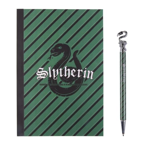 CARTOON Slytherin Harry Potter Terminplaner mit Stift 2er Pack Notizblock Kugelschreiber in Box von CARTOON