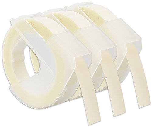 CARTRIDGES KINGDOM 3 Prägebänder 3D 9 mm x 3 m Weiss auf Transparent/Farblos | kompatibel für Dymo Omega und Junior Etikettenprägegerät für den Heimbedarf | Kunststoff, Selbstklebend CARTRIDGES KINGDOM 3 Prägebänder 3D 9 mm x 3 m Weiss auf Transparent/Farblos | kompatibel für Dymo Omega und Junior Etikettenprägegerät für den Heimbedarf | Kunststoff, Selbstklebend von CARTRIDGES KINGDOM
