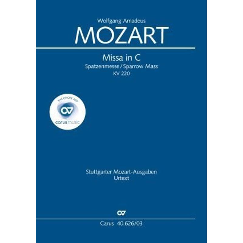 Missa In C (Klavierauszug) - Wolfgang Amadeus Mozart, Kartoniert (TB) von CARUS