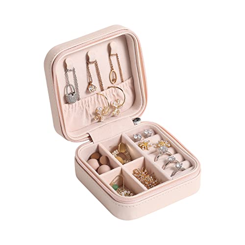 CASEGRACE Reise-Schmucketui, kleine Schmuckschatulle, tragbarer Schmuck-Reise-Organizer, Präsentationsbox für Ringe, Ohrringe, Halsketten, Armbänder, Geschenk für Frauen, Rosa CASEGRACE Reise-Schmucketui, kleine Schmuckschatulle, tragbarer Schmuck-Reise-Organizer, Präsentationsbox für Ringe, Ohrringe, Halsketten, Armbänder, Geschenk für Frauen, Rosa von CASEGRACE