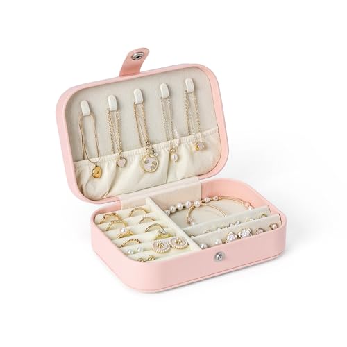 CASEGRACE Schmuckschatulle für Damen, tragbar, Reise-Schmuckkästchen für Halsketten, Ohrringe, Ringe, Schmuckhalter, Geschenk-Box, Mädchen CASEGRACE Schmuckschatulle für Damen, tragbar, Reise-Schmuckkästchen für Halsketten, Ohrringe, Ringe, Schmuckhalter, Geschenk-Box, Mädchen von CASEGRACE