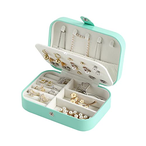 CASEGRACE Kleine Schmuckschatulle für Damen, Reise-Schmuck-Organizer, doppellagig, für Halsketten, Ohrringe, Ringe, Schmuckhalter CASEGRACE Kleine Schmuckschatulle für Damen, Reise-Schmuck-Organizer, doppellagig, für Halsketten, Ohrringe, Ringe, Schmuckhalter von CASEGRACE