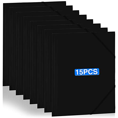 15 Stück Sammelmappe PP-Kunststoff Eckspanner A4 Schwarz Mappe PP DIN A4 mit 2 Gummizügen Dokumentenmappe ideal für Akten, Dokumente, Besprechungen, Berichte, Bürobedarf Mappe mit Taschen A4 15 Stück Sammelmappe PP-Kunststoff Eckspanner A4 Schwarz Mappe PP DIN A4 mit 2 Gummizügen Dokumentenmappe ideal für Akten, Dokumente, Besprechungen, Berichte, Bürobedarf Mappe mit Taschen A4 von CASMIGC