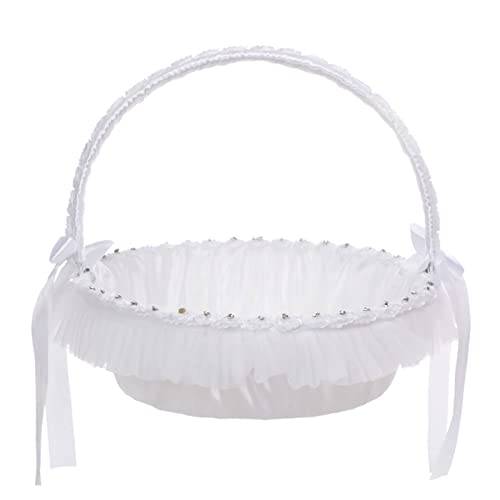 CASNO Glitzerndes Blumenmädchen-Korb-Set, Blumen, Hochzeit, Blumenkörbe, Korb, Zeremonie, Partyzubehör CASNO Glitzerndes Blumenmädchen-Korb-Set, Blumen, Hochzeit, Blumenkörbe, Korb, Zeremonie, Partyzubehör von CASNO