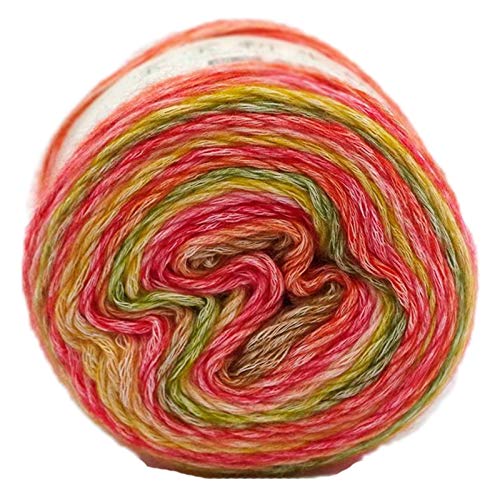 Häkelgarn, Strickgarn, 5 Stränge, Baumwollgarn, handgefertigt, DIY-Schal, Kissen, Häkeldecke, weiches Milch-Baumwollgarn (Farbe: D, Größe: 3 Knäuel) (Color : C, Size : 6balls) von CASOTA