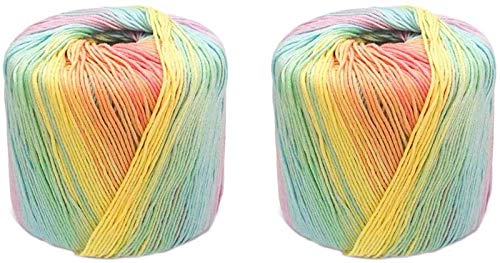 Häkelgarn, Strickgarn, Baumwollknäuel for Häkeln, langstapelige Baumwolle, doppelt geflochtener Faden, verwendet for DIY-Häkelarbeiten, Puppen, Kleider, Tücher (Farbe: 44) (Color : 42) von CASOTA