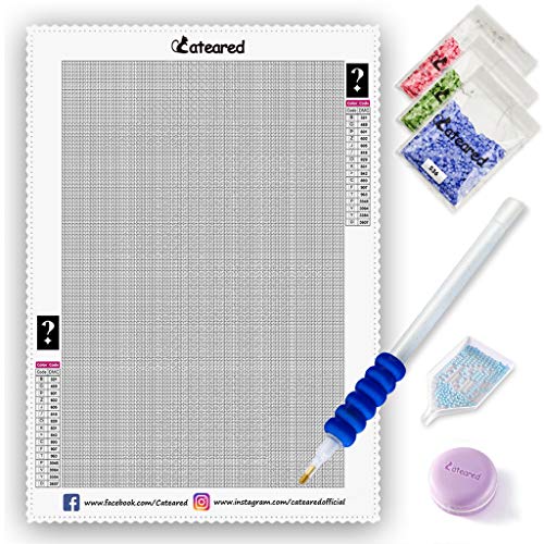 CATEARED Mystery Diamond Painting, 5D DIY Set Erwachsene Mystery Bilder with Diamond Painting Zubehör Stift Für Kinder Mosaikherstellung (runde Steinchen,30x40cm) von CATEARED