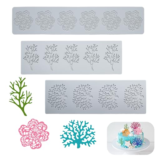 CATELL 3 Stück Hippenform Silikon Blätter Silikonform 3D Hohle Blätter Form Blätter Schokolade Kuchenform Blätter Form Silikon Leichtes Lösen Und Reinigen für Backen, Kuchendekoration CATELL 3 Stück Hippenform Silikon Blätter Silikonform 3D Hohle Blätter Form Blätter Schokolade Kuchenform Blätter Form Silikon Leichtes Lösen Und Reinigen für Backen, Kuchendekoration von CATELL