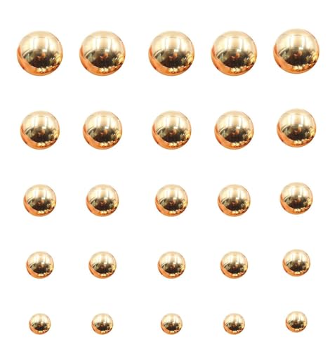 CATELL 60 Stück Goldene Knöpfe, Halbkugel Gewölbt, Goldfarben Metall, 11,5/12,5/15/18/20 mm, für Mantel, Blazer, Hosen, Hemden, Jacken, Wollmäntel von CATELL