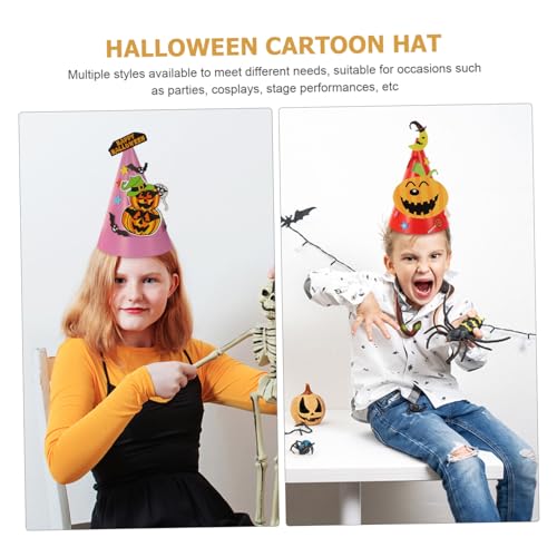 CATIEBYE 12 Stücke Lustige Spaß Papier Hut Party Handwerk Favor Material Montage DIY Dekorationen Hüte Kit Kappe Halloween Cartoon von CATIEBYE