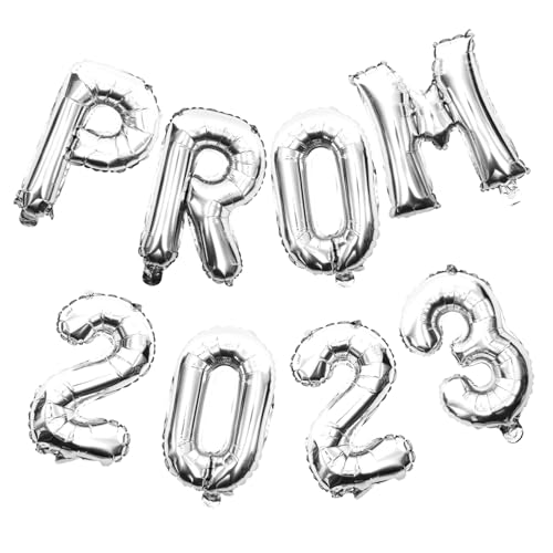 CATIEBYE 2 Sätze Prom Ballon Teilig Silberne Folienballons für Abschlussfeier Leichte Dekoration für Party Sichere Aluminiumfolie für Wände und Fenster Kreative Abschluss Deko von CATIEBYE