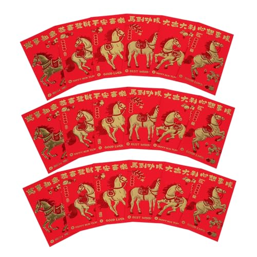 CATIEBYE 30 Stück Rote Umschläge Jahr Des Pferdes Lunar Year Lucky Money Packets Chinesische Hongbao mit Prägemotiv Stabiles Design für Neujahr Hochzeit Festliche Geschenkumschläge CATIEBYE 30 Stück Rote Umschläge Jahr Des Pferdes Lunar Year Lucky Money Packets Chinesische Hongbao mit Prägemotiv Stabiles Design für Neujahr Hochzeit Festliche Geschenkumschläge von CATIEBYE