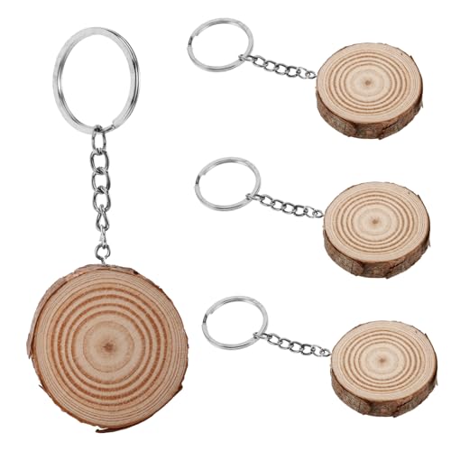 CATIEBYE 4 Stück Teiliges Runde Holzscheiben Naturbelassene Bastelholzstücke Leichte Strapazierfähige DIY Schlüsselanhänger Zubehör Dekorative Anhänger für Taschen und Schmuck CATIEBYE 4 Stück Teiliges Runde Holzscheiben Naturbelassene Bastelholzstücke Leichte Strapazierfähige DIY Schlüsselanhänger Zubehör Dekorative Anhänger für Taschen und Schmuck von CATIEBYE