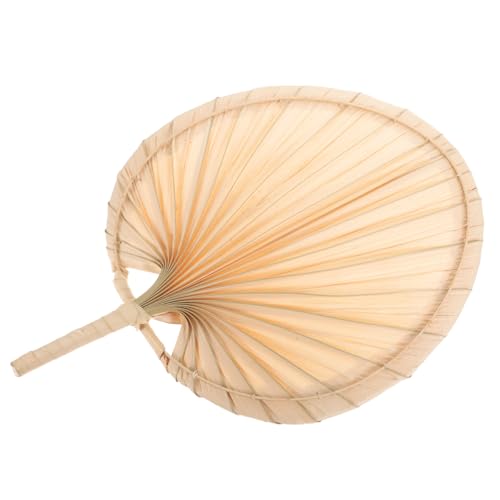 CATIEBYE Handgefertigter Palmblatt Fächer Leichter Natürlicher Sommerfächer Atmungsaktiv und Langlebig für Senioren und Vielseitiger Traditioneller Kühlfächer für Strand Hochzeit und Party von CATIEBYE