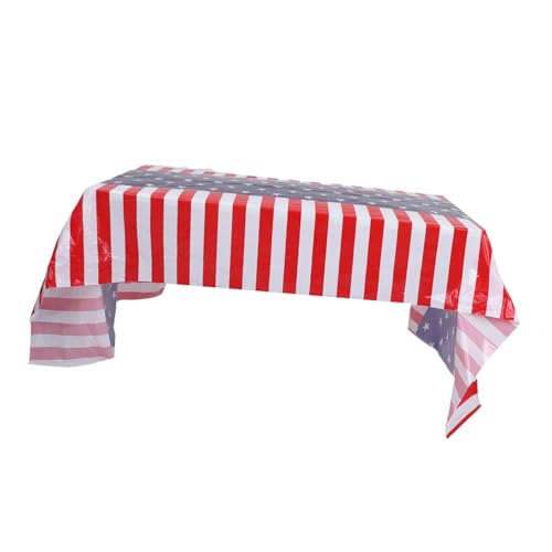 CATIEBYE Plastik-tischdecke Zum 4. : Party-tischdecke Zum Unabhängigkeitstag Mit Sternen Und Streifen – Tischdecke Zum Memorial Day, Partyzubehör CATIEBYE Plastik-tischdecke Zum 4. : Party-tischdecke Zum Unabhängigkeitstag Mit Sternen Und Streifen – Tischdecke Zum Memorial Day, Partyzubehör von CATIEBYE