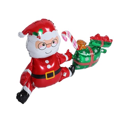 CATIEBYE Weihnachtsmann Ballon Frohe Weihnachten Folienballons Weihnachten Aufblasbare Weihnachtsballons Zahlendekoration Weihnachtsparty Aufblasbarer Weihnachtsballon Woo Green von CATIEBYE
