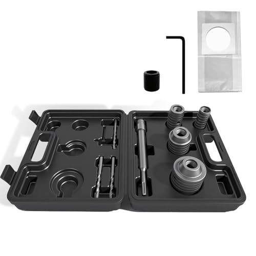 CATITO 17-teiliges Beton-Lochsägen-Set (30 mm, 40 mm, 50 mm, 65 mm), Beton-Lochsägen-Set für Beton mit SDS-Plus-Schaft-Verbindungsstange und 5 Staubbeutel, Zement, Ziegelstein, Wand. von CATITO