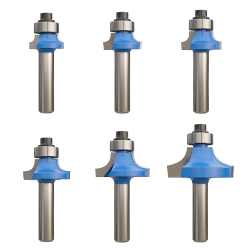 CATITO 6PCS Abrundfräser, 8mm - Schaft Abrundfräser Standard Rundfräser Set, Hartmetall Runde Über Fräser Bits Oberfräsen-Bits Kantenfräser Radiusfräser für die Holzbearbeitung CATITO 6PCS Abrundfräser, 8mm - Schaft Abrundfräser Standard Rundfräser Set, Hartmetall Runde Über Fräser Bits Oberfräsen-Bits Kantenfräser Radiusfräser für die Holzbearbeitung von CATITO