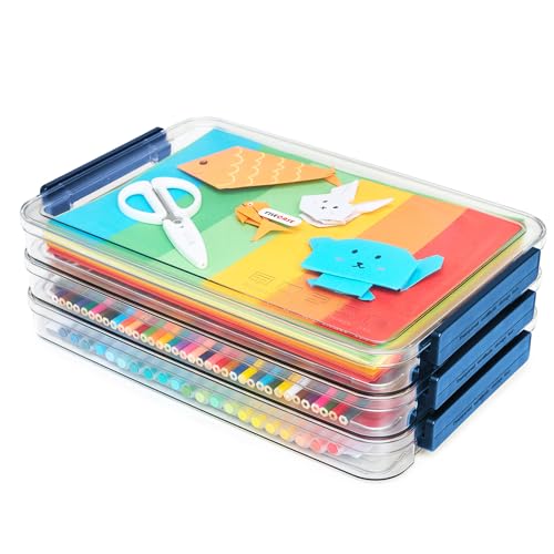 CATOOMUU Kunststoff-Aufbewahrungsboxen für Brief, A4-Papier, Dokumente, Zeitschriften, Papierschutz, stapelbar, Bürobedarf, Zubehör, Aufbewahrungs-Organizer, transparente Hülle, 3 Stück CATOOMUU Kunststoff-Aufbewahrungsboxen für Brief, A4-Papier, Dokumente, Zeitschriften, Papierschutz, stapelbar, Bürobedarf, Zubehör, Aufbewahrungs-Organizer, transparente Hülle, 3 Stück von CATOOMUU