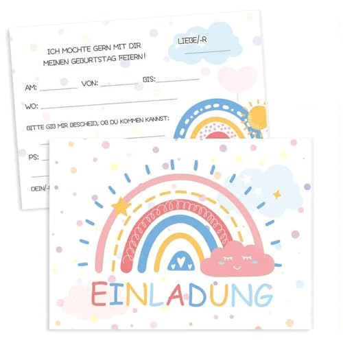 12 Glitter Einladungskarten, Kinder Geburtstag Einladungskarten, Kinder Regenbogen Geburtstag Einladungskarten 12 Glitter Einladungskarten, Kinder Geburtstag Einladungskarten, Kinder Regenbogen Geburtstag Einladungskarten von CATOR