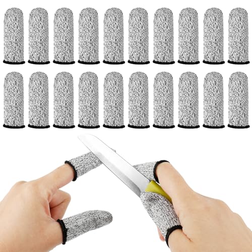 20 Stück Fingerschutz Schnittfest, Fingerlinge Garten, Atmungsaktive Fingerschützer, Schnittfester Schutz Fingerlinge wiederverwendbar, Daumenschutz Rutschfest für Arbeit, Küche, Garten, Skulptur 20 Stück Fingerschutz Schnittfest, Fingerlinge Garten, Atmungsaktive Fingerschützer, Schnittfester Schutz Fingerlinge wiederverwendbar, Daumenschutz Rutschfest für Arbeit, Küche, Garten, Skulptur von CAUTIOUS