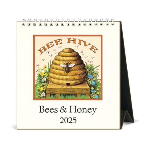 Cavallini 2025 Vintage Bienen und Honig Staffelei Tischkalender, 15,2 x 16,5 cm, 12 Monate Seite pro Monat, Stehtischkalender, Vintage-Illustrationen, kleiner und niedlicher Desktop-Klappkalender 2025 Cavallini 2025 Vintage Bienen und Honig Staffelei Tischkalender, 15,2 x 16,5 cm, 12 Monate Seite pro Monat, Stehtischkalender, Vintage-Illustrationen, kleiner und niedlicher Desktop-Klappkalender 2025 von CAVANILLI & CO.