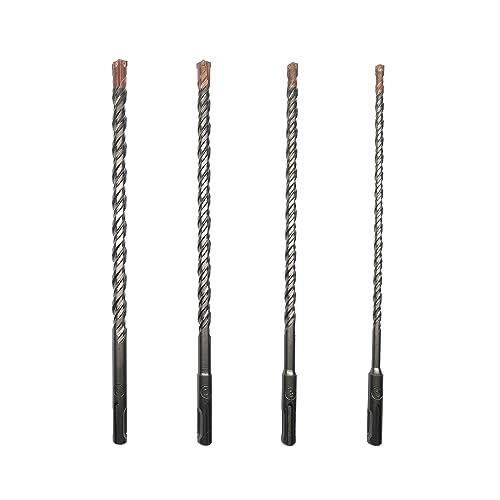 CAVATINY 4tlg SDS Plus Bohrer Set - SDS Hammerbohrer für beton, ziegel, zement, stein mit 4 Schneiden - inkl. 6tlg. Größen 6 8 10 12 x 260mm - SDS Plus-Schaft passend für Bohrhammer CAVATINY 4tlg SDS Plus Bohrer Set - SDS Hammerbohrer für beton, ziegel, zement, stein mit 4 Schneiden - inkl. 6tlg. Größen 6 8 10 12 x 260mm - SDS Plus-Schaft passend für Bohrhammer von CAVATINY
