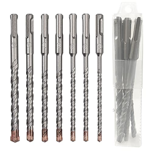 CAVATINY 7tlg SDS Plus Bohrer Set - SDS Hammerbohrer für beton, ziegel, zement, stein mit 4 Schneiden - inkl. Größen 5,6,6,8,8,10,12mm - SDS Plus-Schaft passend für Bohrhammer CAVATINY 7tlg SDS Plus Bohrer Set - SDS Hammerbohrer für beton, ziegel, zement, stein mit 4 Schneiden - inkl. Größen 5,6,6,8,8,10,12mm - SDS Plus-Schaft passend für Bohrhammer von CAVATINY
