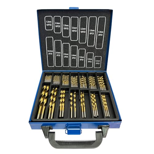 CAVATINY 99-teilig Metallbohrer Set Metallbohrersortiment HSS geschliffen,Split Point Handbohrmaschine Spiralbohrer Bohrersets Profi-Steinbohrersatz,Bohren in Edelstahl/Stahl/Holz/Gusseisen/Aluminium CAVATINY 99-teilig Metallbohrer Set Metallbohrersortiment HSS geschliffen,Split Point Handbohrmaschine Spiralbohrer Bohrersets Profi-Steinbohrersatz,Bohren in Edelstahl/Stahl/Holz/Gusseisen/Aluminium von CAVATINY