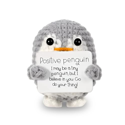CAVERZ Pocket Hug Pinguin - Handgehäkeltes Motivations-Geschenk mit 'Ich Glaub an Dich!' Karte | Süßer Glücksbringer für Berufseinsteiger, Studenten & Selbstzweifler | Mini-Pinguin für mentale Stärke CAVERZ Pocket Hug Pinguin - Handgehäkeltes Motivations-Geschenk mit 'Ich Glaub an Dich!' Karte | Süßer Glücksbringer für Berufseinsteiger, Studenten & Selbstzweifler | Mini-Pinguin für mentale Stärke von CAVERZ