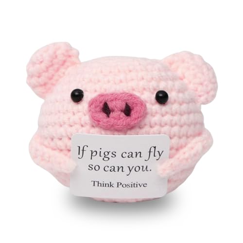 CAVERZ Pocket Hug Positive Geschenke Schwein, Strickwolle Schwein Puppe und Kleine Umarmung Glücksbringer, Glücksbringer Prüfung und Geburtstag Geschenk CAVERZ Pocket Hug Positive Geschenke Schwein, Strickwolle Schwein Puppe und Kleine Umarmung Glücksbringer, Glücksbringer Prüfung und Geburtstag Geschenk von CAVERZ