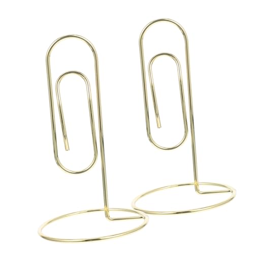 2 Stück Metall Tischkartenhalter Memo Clips für Notizen Visitenkarten und Tickets Robuste und Stilvolle Büro Organizer für Events und Meetings von CAXUSD