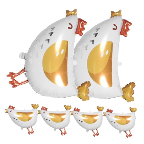 6 Stück Aluminium Folienballons mit Hühnermotiv für Geburtstagsfeiern Babypartys und Farm Tier Mottopartys 6 Stück Aluminium Folienballons mit Hühnermotiv für Geburtstagsfeiern Babypartys und Farm Tier Mottopartys von CAXUSD