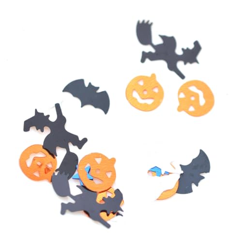 CAXUSD Dekorationen Halloween-Dekoration 1 Packung Esstisch Tischkonfetti Halloween-Partyzubehör halloween theme halloween konfetti Halloween- für Tische Halloween-Konfettipapier Kürbis von CAXUSD