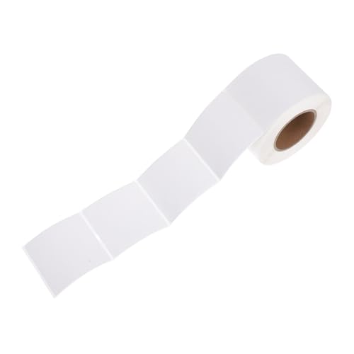 CAXUSD 1 Rolle Thermodirektaufkleber, 5,1 X 5,1 Cm, Weiße, Quadratische Thermoetikettenaufkleber, Selbstklebende Etiketten Für Schnelles Drucken Und Versenden von CAXUSD