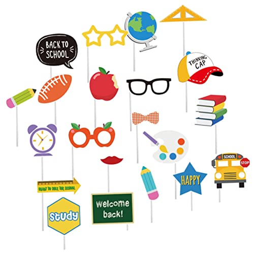 CAXUSD 1 Satz 21St Requisiten kinderparty mitgebsel Back to School Supplies Partykram Dekorationen für den Schulanfang bilderrahmen zurück zu Schulfotoautomaten Modefoto-Requisiten CAXUSD 1 Satz 21St Requisiten kinderparty mitgebsel Back to School Supplies Partykram Dekorationen für den Schulanfang bilderrahmen zurück zu Schulfotoautomaten Modefoto-Requisiten von CAXUSD
