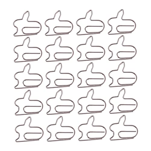 CAXUSD 1 Satz Büroklammer Jumbo Papierclips Geformt Clips Büro Klein Lesezeichen-clips Bindestift Papierstift Papierklammer Silver Metall 20 Stück von CAXUSD