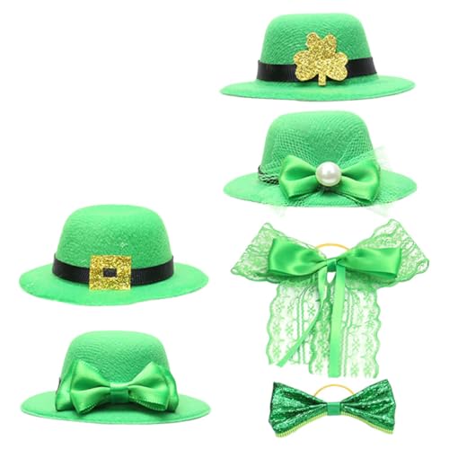 CAXUSD 6er-set. Flaschendekorationen Zum Patricks Day: Mini-hüte Fliegen Gebürsteter Stoff Für Feierlichkeiten von CAXUSD