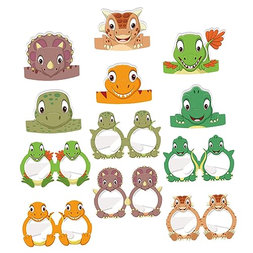 CAXUSD Dinosaurier Partybrille Hut Papiergeburtstagshut Dinosaurier-partydeko Geburtstagszubehör Partygeschenke Dekore Mit Dinosauriermotiv CAXUSD Dinosaurier Partybrille Hut Papiergeburtstagshut Dinosaurier-partydeko Geburtstagszubehör Partygeschenke Dekore Mit Dinosauriermotiv von CAXUSD