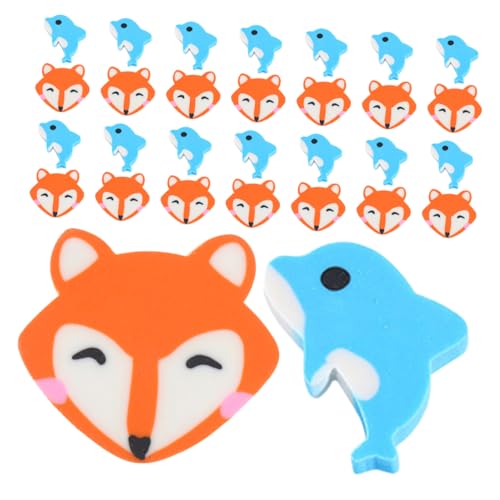 CAXUSD 1 Satz Fox Delphin Eraser Mini -tierrotler Tier Radiergummis Masse Tier Radiergummis Für Radiergummi Süße Schulsachen Fuchs-radiergummi Tier-radiergummi von CAXUSD