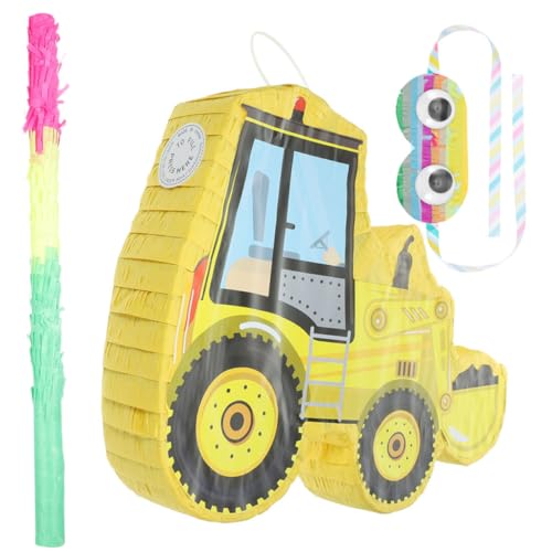 CAXUSD 1 Satz Geburtstagsfeier Piñata Bau-LKW-Pinata Konstruktion Dekorationen Lastwagen Bauwagen Bagger-LKW-Piñata- Baggerpinata Partygeschenk süße Piñata Papier von CAXUSD