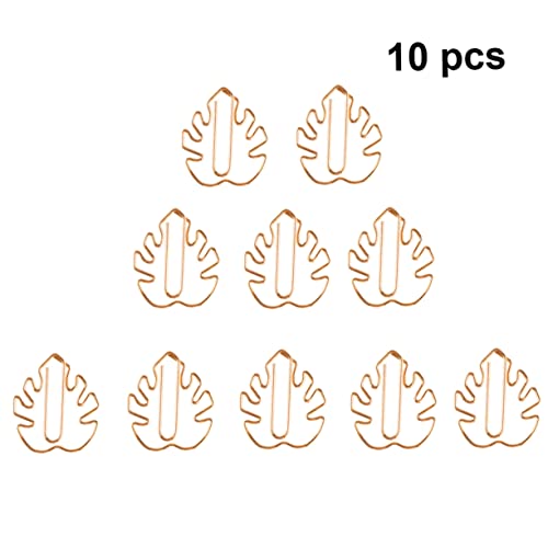 CAXUSD 1 Satz Lesezeichen-clips Lesezeichen Klammer Büroartikel Rose Gold Paper Clips Bookmark Clips Papierstifte Schicke Büroklammern Kreative Clips Papierklammern Golden 10 Stück von CAXUSD