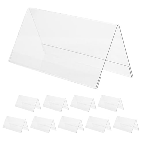 CAXUSD 10 Stück Acryl-Namensschildhalter für den Schreibtisch, transparent, doppelseitig, Schildhalter, Acryl-Namenszelt für Büro, Geschäft, Schreibtisch-Schilderanzeige, 150 x 80 mm CAXUSD 10 Stück Acryl-Namensschildhalter für den Schreibtisch, transparent, doppelseitig, Schildhalter, Acryl-Namenszelt für Büro, Geschäft, Schreibtisch-Schilderanzeige, 150 x 80 mm von CAXUSD